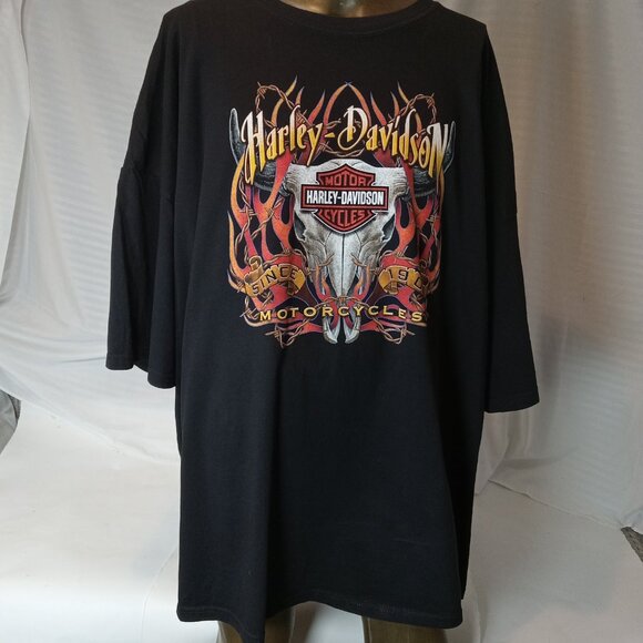 Harley Davidson Classic Motorcycle Black Shirt 5XL Sarnia Motorsport Custom - Picture 2 of 13